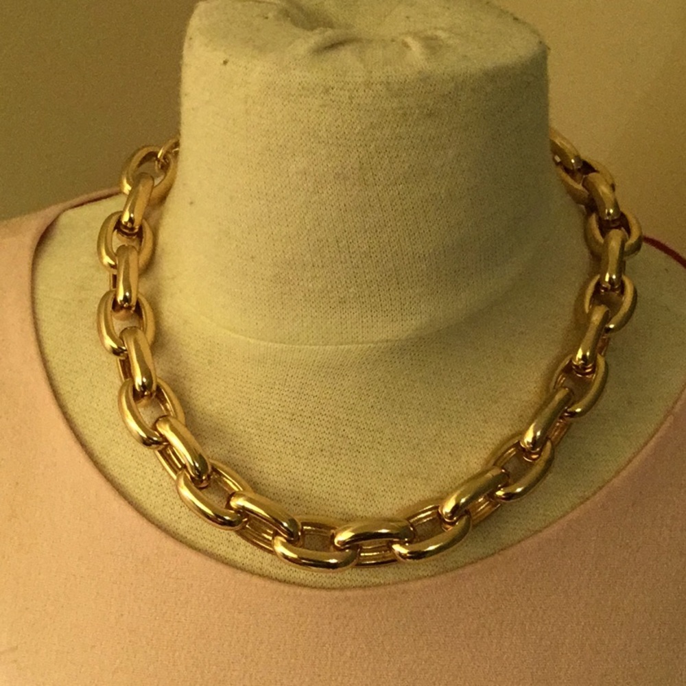 J Crew Metallic Chainlink Necklace